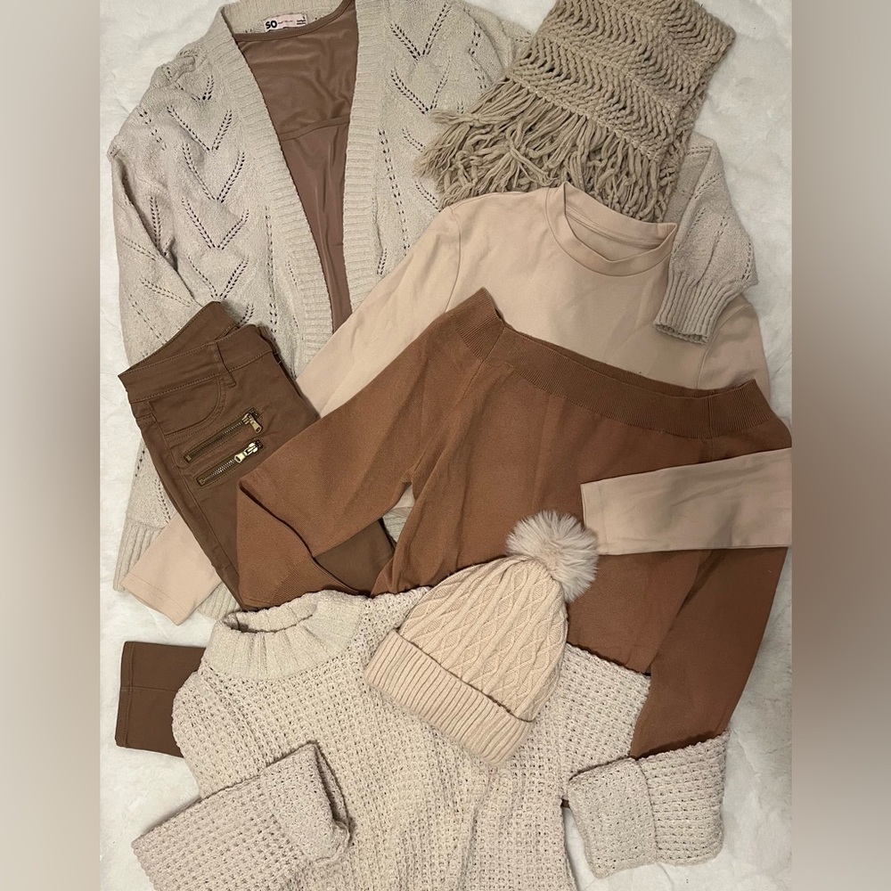 Women's Beige and cream winter Bundle